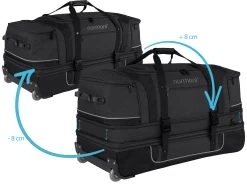 Reisetrolley 120-150 L „Gigaro“ Schwarz/Grau -Normani 165993