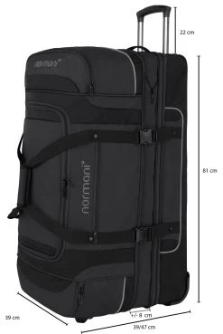 Reisetrolley 120-150 L „Gigaro“ Schwarz/Grau -Normani 165997