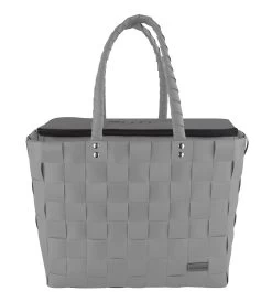 Flechtkorb Mit Großer Kühltasche Anthrazit