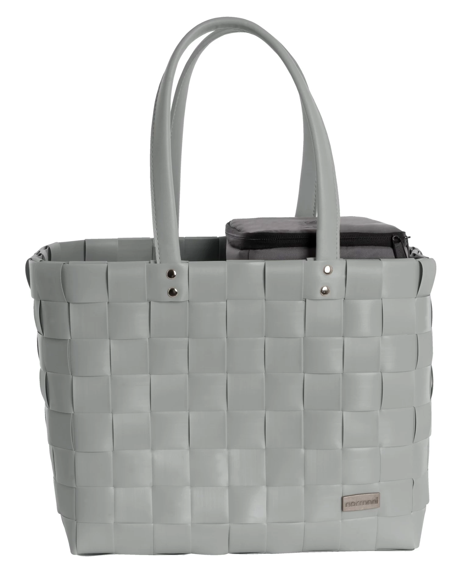 Einkaufstasche Mit Kleiner Kühltasche Hellgrau 3 Einkaufstasche Mit Kleiner Kühltasche Hellgrau