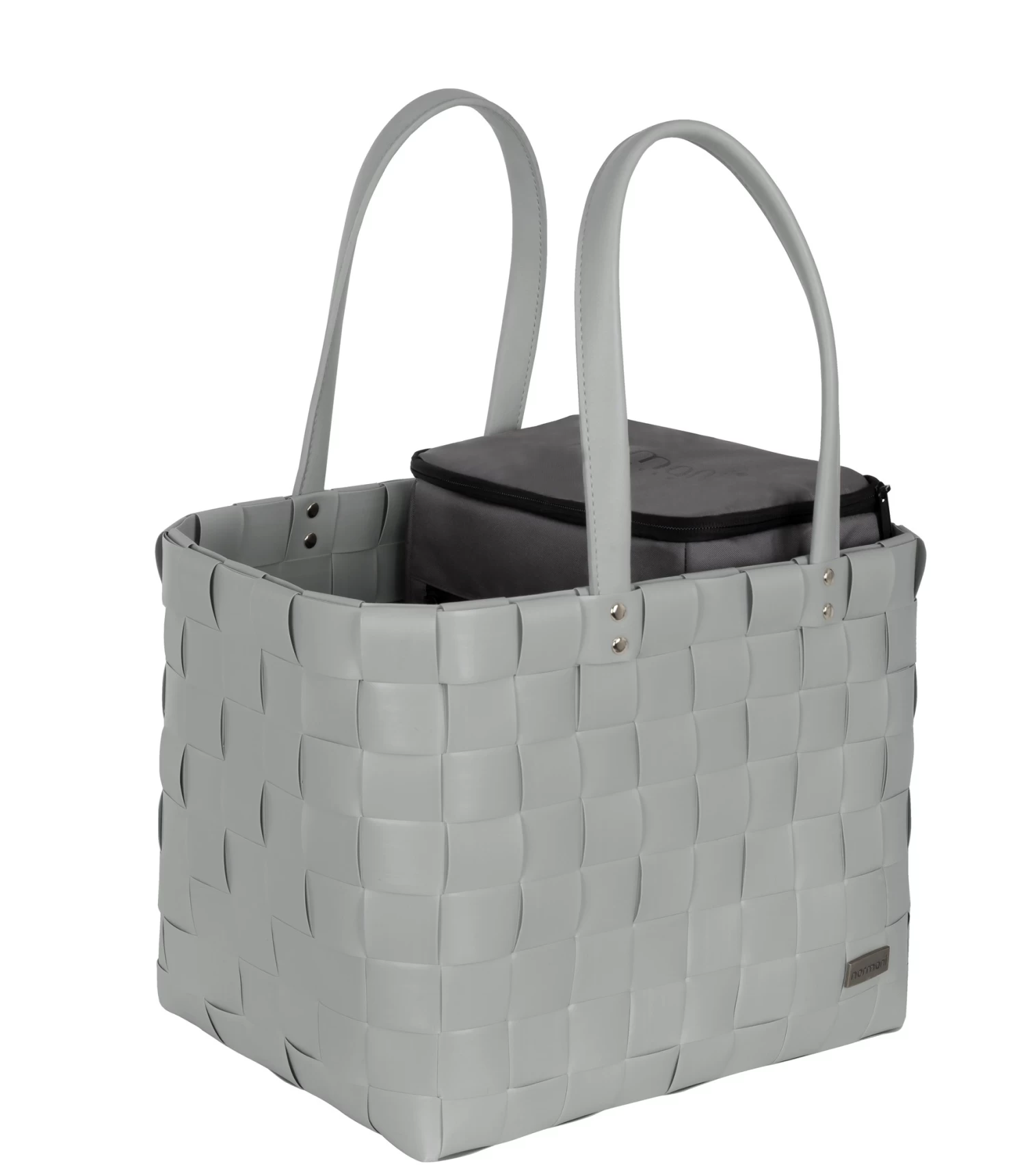 Einkaufstasche Mit Kleiner Kühltasche Hellgrau 5 Einkaufstasche Mit Kleiner Kühltasche Hellgrau – Bild 3