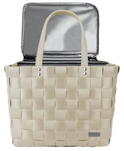 Flechtkorb Mit Großer Kühltasche Creme -Normani 166404