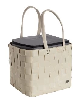 Flechtkorb Mit Großer Kühltasche Creme -Normani 166408
