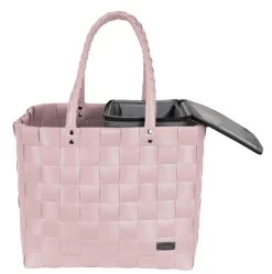 Flechtkorb Mit Kleiner Kühltasche Hellrosa -Normani 166432