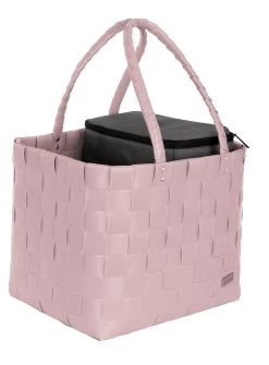 Flechtkorb Mit Kleiner Kühltasche Hellrosa -Normani 166439