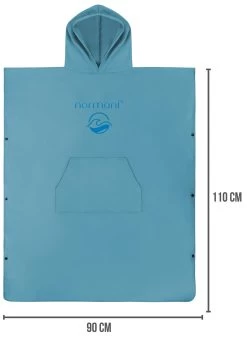 Weicher Mikrofaser Badeponcho „Nosara“ Blau -Normani 167152