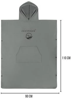 Weicher Mikrofaser Badeponcho „Nosara“ Grau 10 Weicher Mikrofaser Badeponcho „Nosara“ Grau -Normani 167156