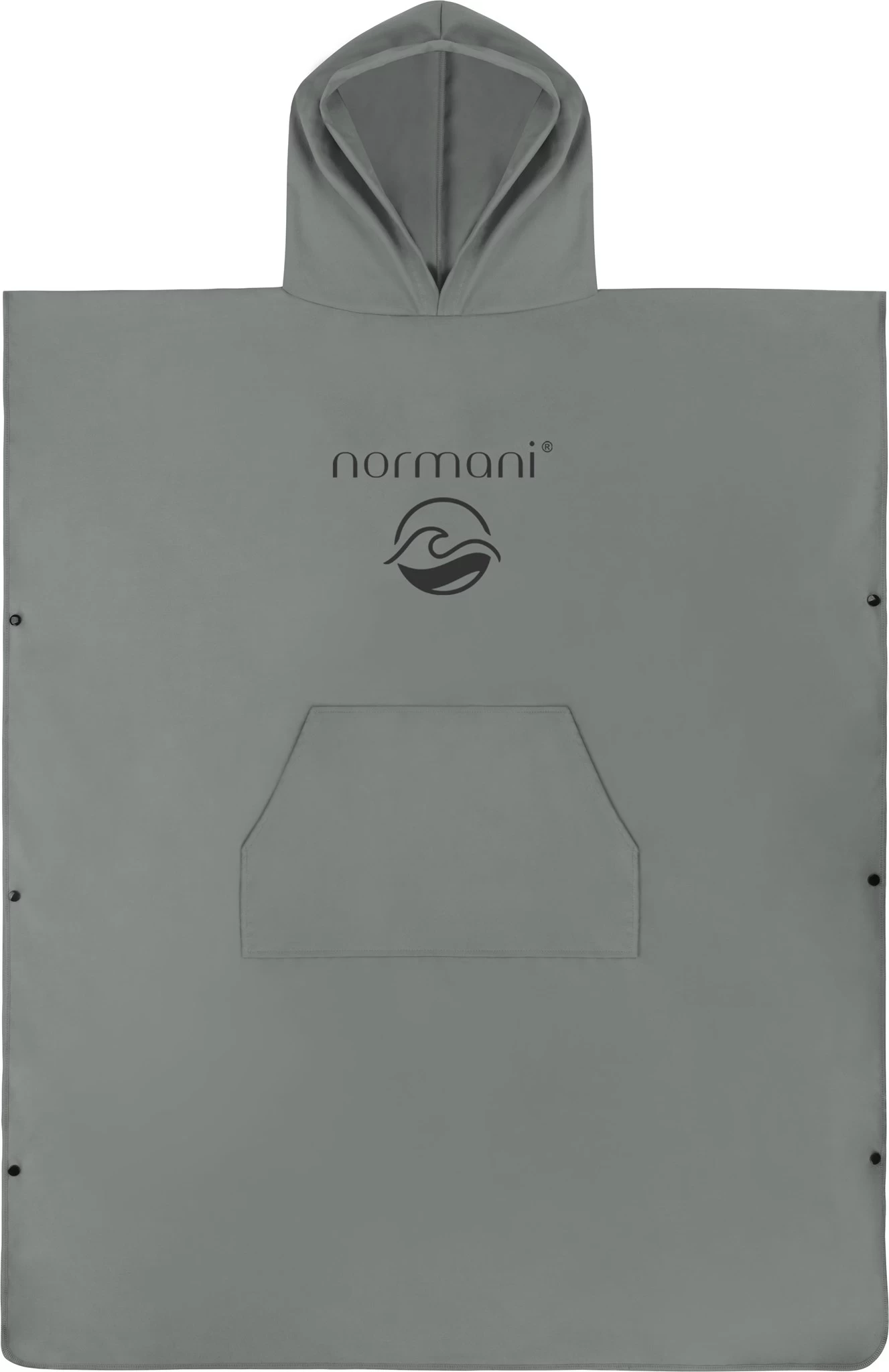 Weicher Mikrofaser Badeponcho „Nosara“ Grau 3 Weicher Mikrofaser Badeponcho „Nosara“ Grau