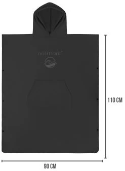 Weicher Mikrofaser Badeponcho „Nosara“ Schwarz -Normani 167160