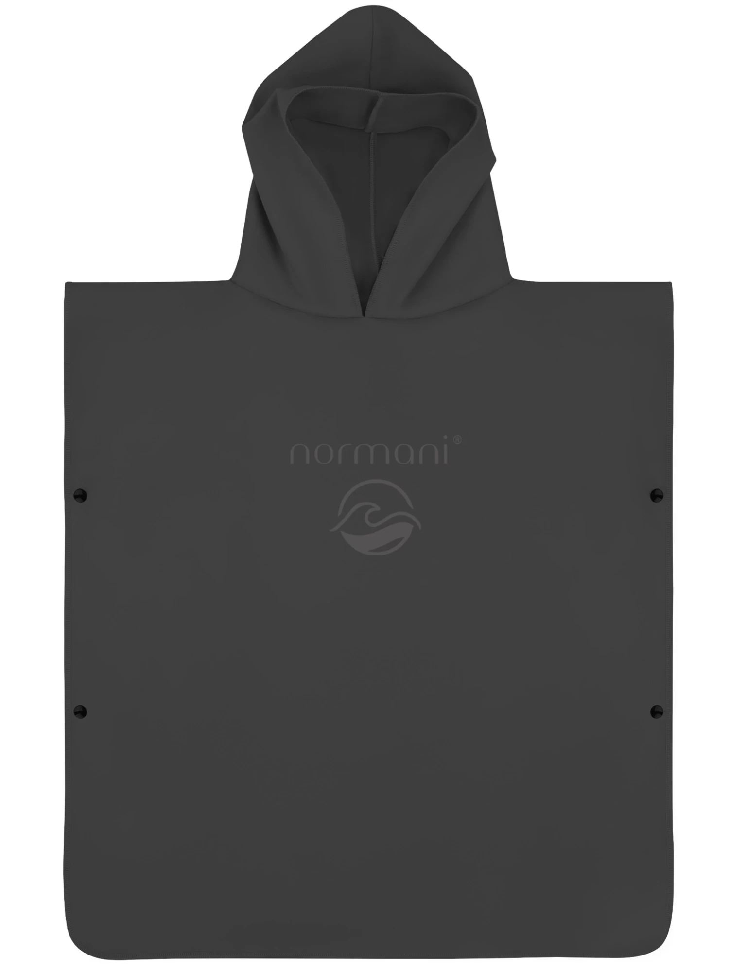 Kinder Badeponcho Aus Mikrofaser „Manati“ Schwarz 4 Kinder Badeponcho Aus Mikrofaser „Manati“ Schwarz – Bild 2