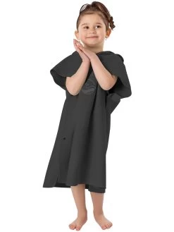Kinder Mikrofaser Badeponcho „Rincon“ Schwarz -Normani 167267