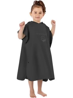 Kinder Mikrofaser Badeponcho „Rincon“ Schwarz -Normani 167268