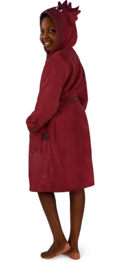 Kinder Bademantel Aus Bio-Baumwolle „Malia“ Rot / Drache -Normani 167745