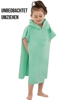 Kinder Mikrofaser Badeponcho „Rincon“ Minze -Normani 168381 1
