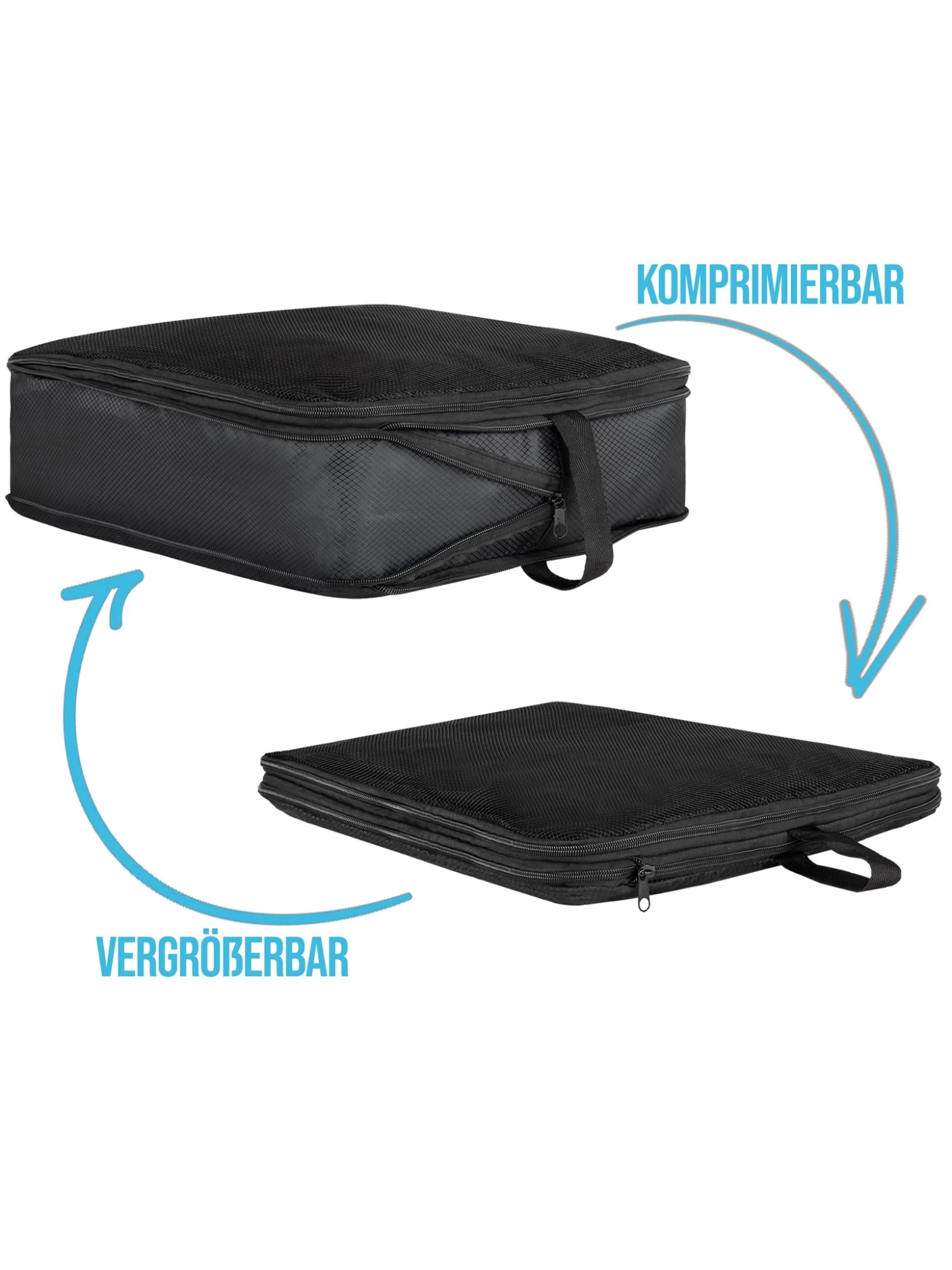 Reisetasche Mit Rucksackfunktion 90 L Mit 4 Kleidertaschen Schwarz 8 Reisetasche Mit Rucksackfunktion 90 L Mit 4 Kleidertaschen Schwarz – Bild 6