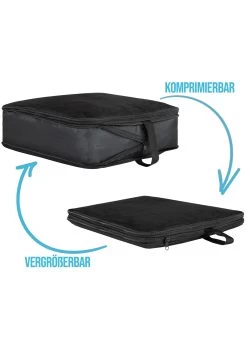 Reisetrolley 120-150 L Mit Kleidertaschen Schwarz/Rosa -Normani 168475