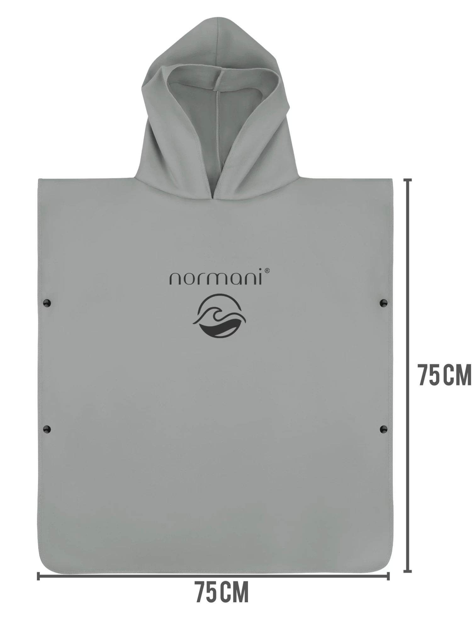 Kinder Badeponcho Aus Mikrofaser „Manati“ Grau 6 Kinder Badeponcho Aus Mikrofaser „Manati“ Grau – Bild 4