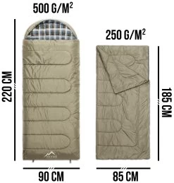 4-in-1 Schlafsack „Antarctica“ (RV Rechts) Bronze -Normani 168673