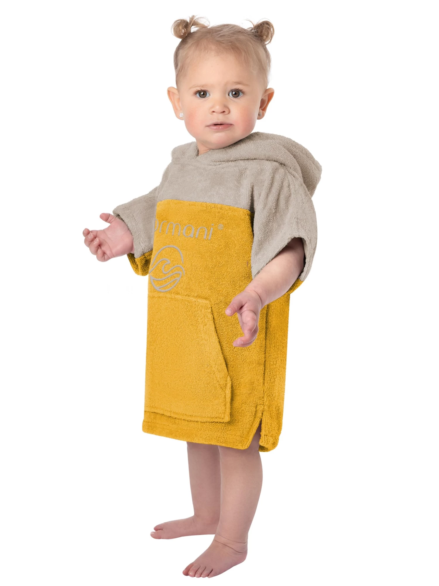 Kinder Badeponcho „Puwai“ Gelb 5 Kinder Badeponcho „Puwai“ Gelb – Bild 3