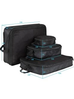 Reisetasche 60 L Mit 4 Kleidertaschen Schwarz/Navy -Normani 170035 1