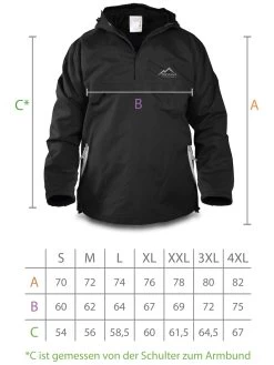 Herren Windbreaker „Myrsky“ Schwarz/Beige -Normani 170524