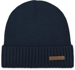 Winterset Aus Merinowolle Schal Und Mütze Glatt „Yuma“ Navy -Normani 170592 1