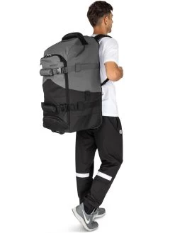 Reisetrolley Mit Rucksackfunktion 90 L Mit 5 Kleidertaschen Schwarz/Grau -Normani 171327