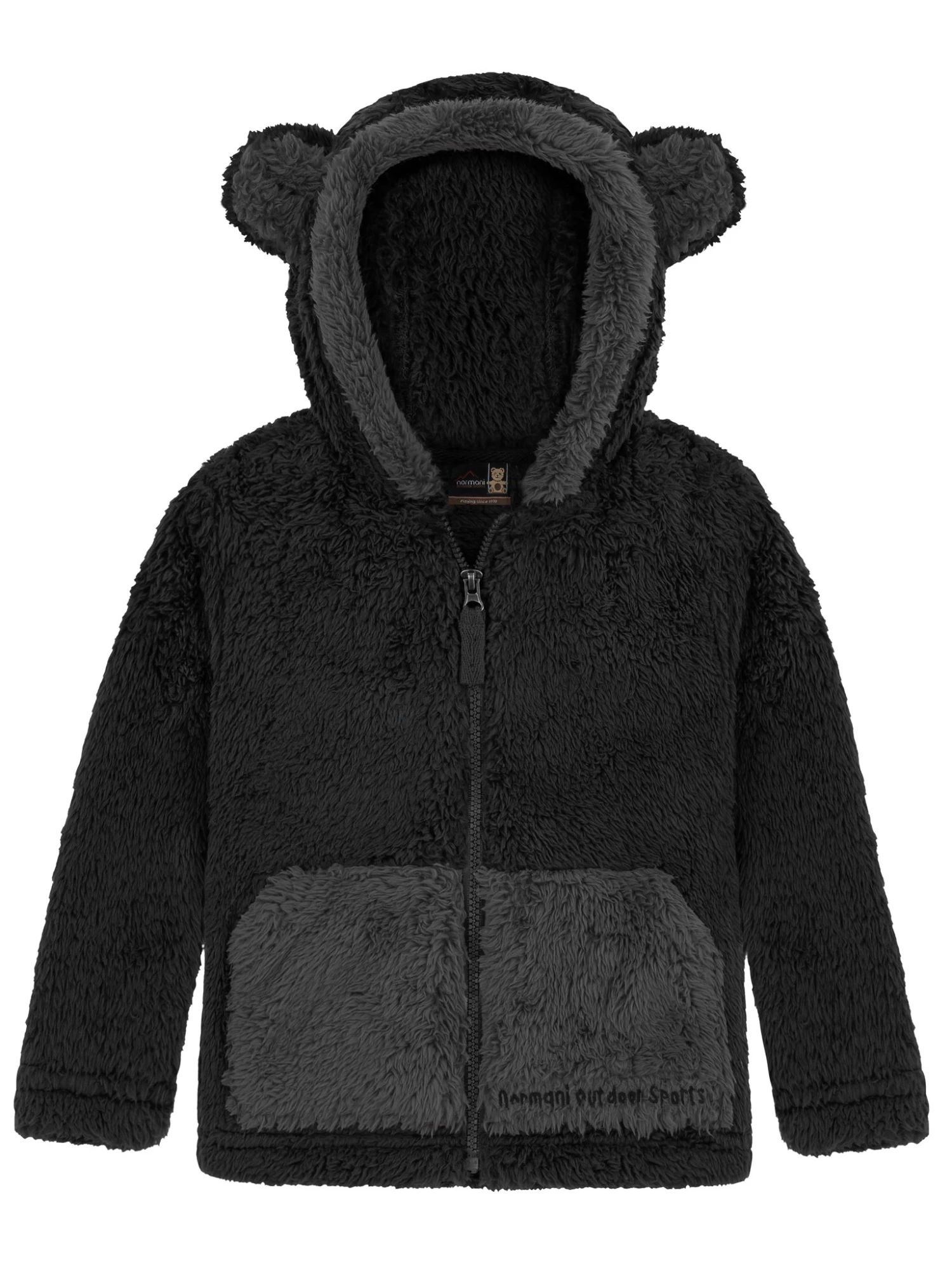 Kinder Teddy Jacke „Barvas“ Schwarz