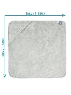 2x Baby Wickeltücher Aus Bio-Baumwolle Hellgrau -Normani 173055 1