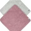 2x Baby Wickeltücher Aus Bio-Baumwolle Rosa/Hellgrau -Normani 173106