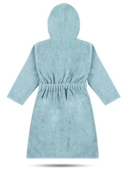 Kinder Bademantel Aus Bio-Baumwolle „Ljubljana“ Hellblau -Normani 173493