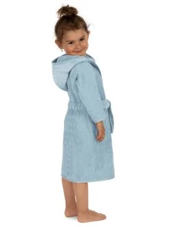 Kinder Bademantel Aus Bio-Baumwolle „Ljubljana“ Hellblau -Normani 173495