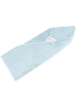 Baby Musselin Kapuzenhandtuch „Kampala“ Hellblau -Normani 176207