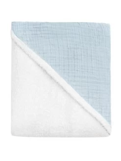Baby Musselin Kapuzenhandtuch „Kampala“ Hellblau -Normani 176208