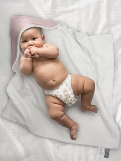 Baby Musselin Kapuzenhandtuch „Kampala“ Rosa -Normani 176215