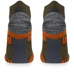 2 Merino Trekking Sneaker-Socken Mit Frotteesohle Oliv -Normani 176598