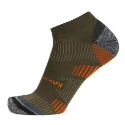 2 Merino Trekking Sneaker-Socken Mit Frotteesohle Oliv -Normani 176600