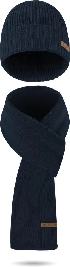 Winterset Aus Merinowolle „Yuma“ Navy