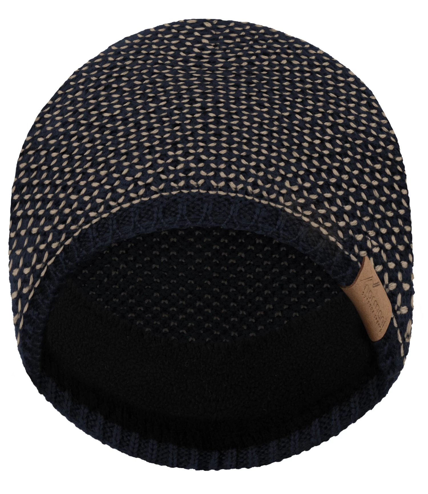 Strickmütze „Alvik“ Navy/Beige 4 Strickmütze „Alvik“ Navy/Beige – Bild 2