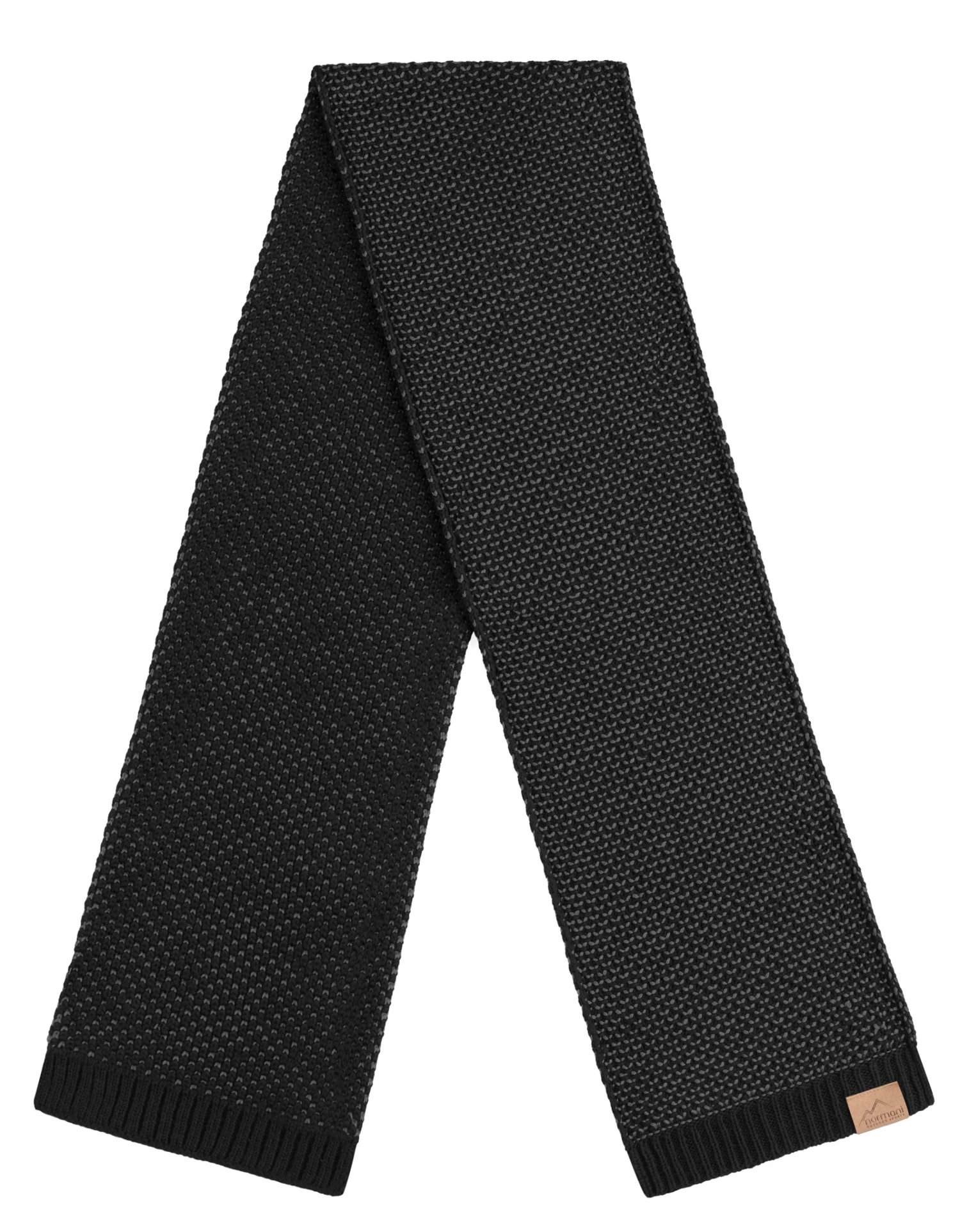 Strickschal „Edet“ Schwarz/Anthrazit 4 Strickschal „Edet“ Schwarz/Anthrazit – Bild 2