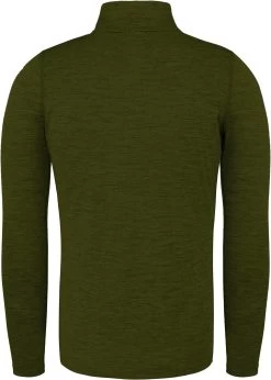 Herren Merino Langarm Mit 1/4 Zipper „Canberra“ Grün -Normani 176874