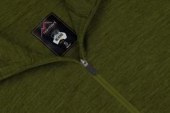 Herren Merino Langarm Mit 1/4 Zipper „Canberra“ Grün -Normani 176875