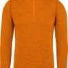 Herren Merino Langarm Mit 1/4 Zipper „Canberra“ Orange -Normani 176876