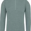 Herren Merino Langarm Mit 1/4 Zipper „Canberra“ Blau