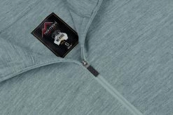 Herren Merino Langarm Mit 1/4 Zipper „Canberra“ Blau -Normani 176883