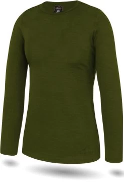 Damen Merino Langarm-Shirt „Mandurah“ Grün -Normani 177119