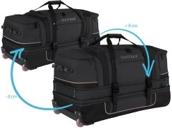 Reisetrolley 120-150 L Mit Kleidertaschen Schwarz/Rosa -Normani 177430