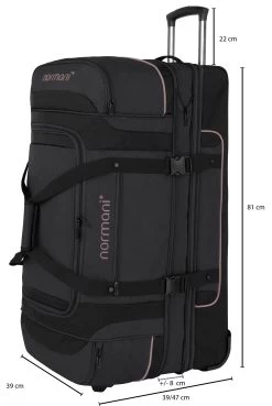 Reisetrolley 120-150 L Mit Kleidertaschen Schwarz/Rosa -Normani 177431