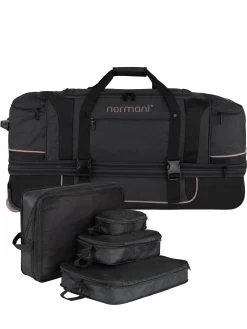 Reisetrolley 120-150 L Mit Kleidertaschen Schwarz/Rosa