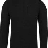 Herren Merino Langarm Mit 1/4 Zipper „Mildura“ Schwarz -Normani 177659